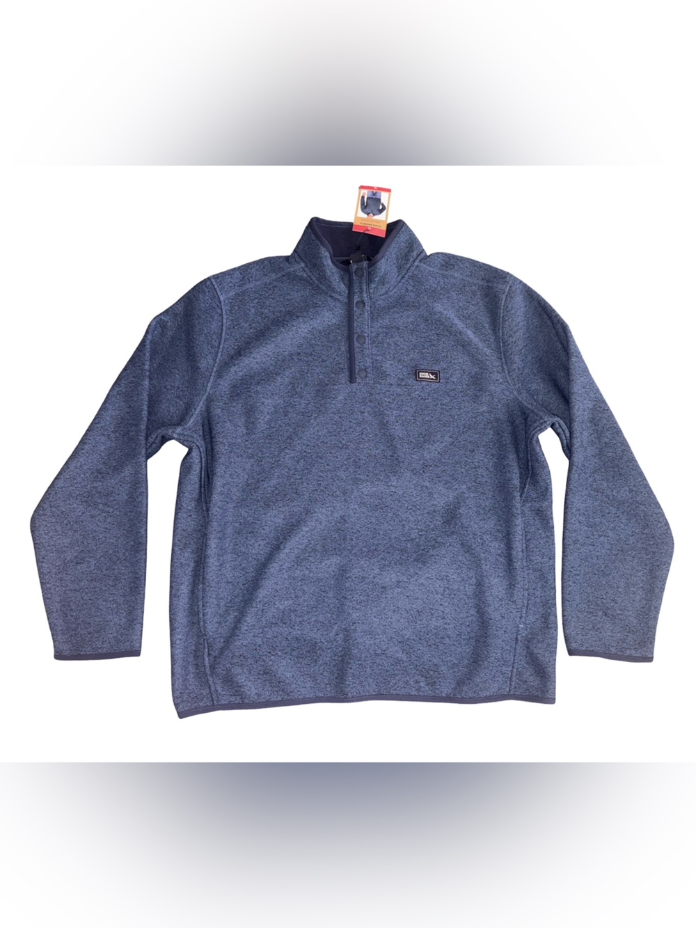 NWT Eddie Bauer Men’s Quarter Snap Fleece Pullover Blue Heather Size XL